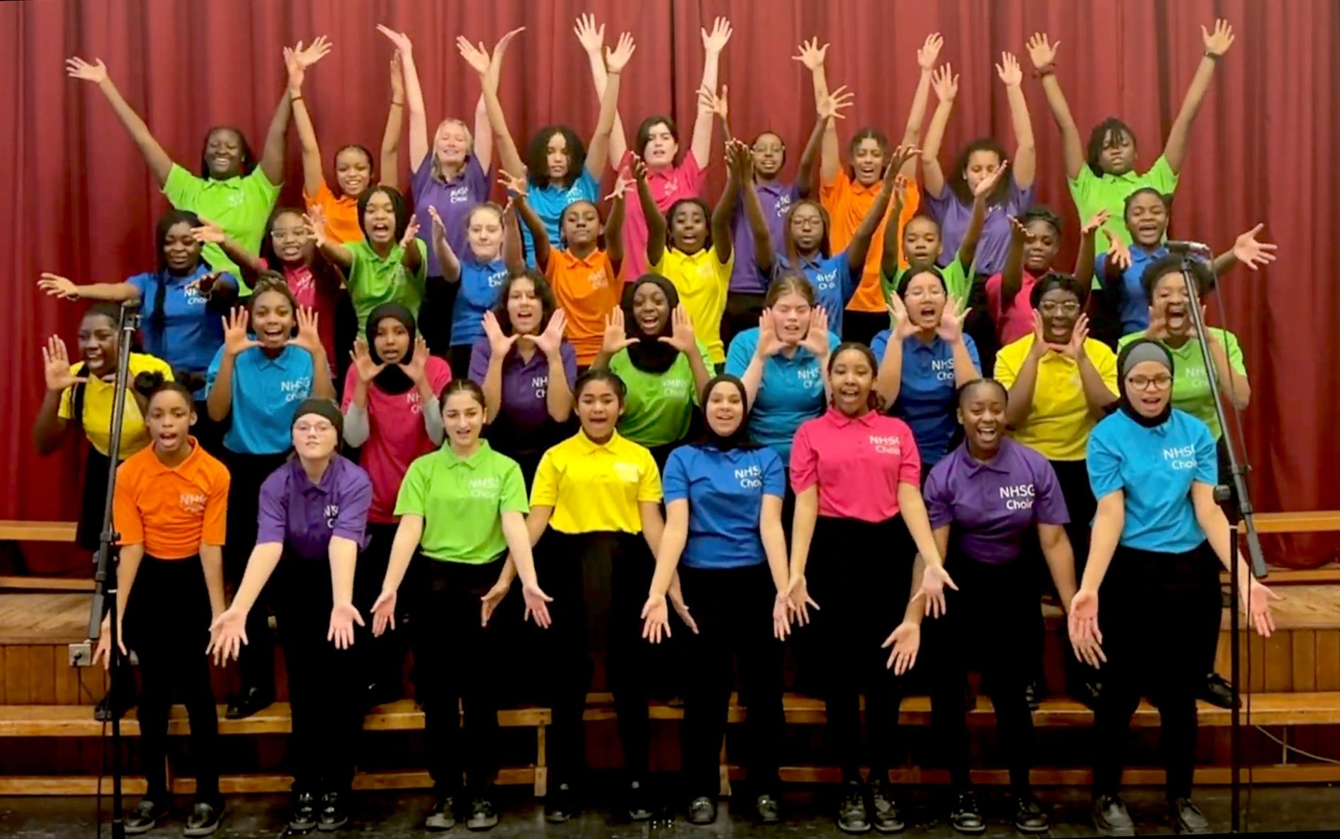 Drama students performing at Norbury High School for Girls 