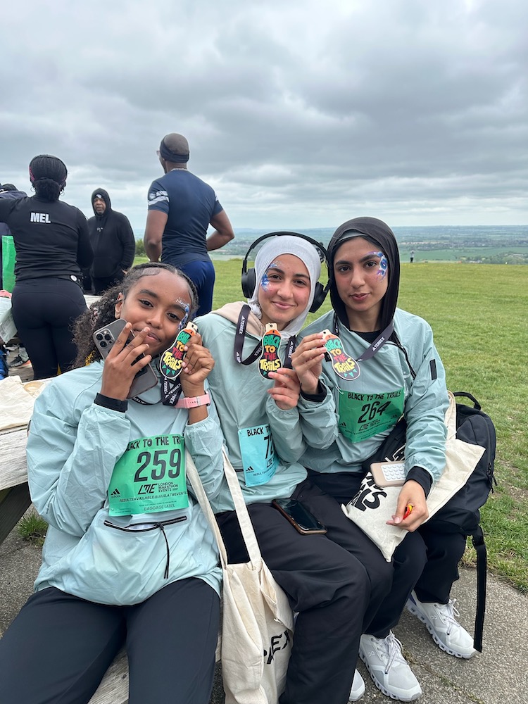 Students after competing in Black to the Trails
