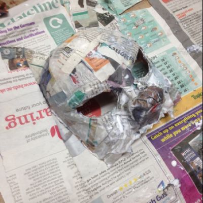 Work begins at the mask making workshop