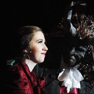 Charlotte Boyce as Belle and Theo Franklin as The Beast
